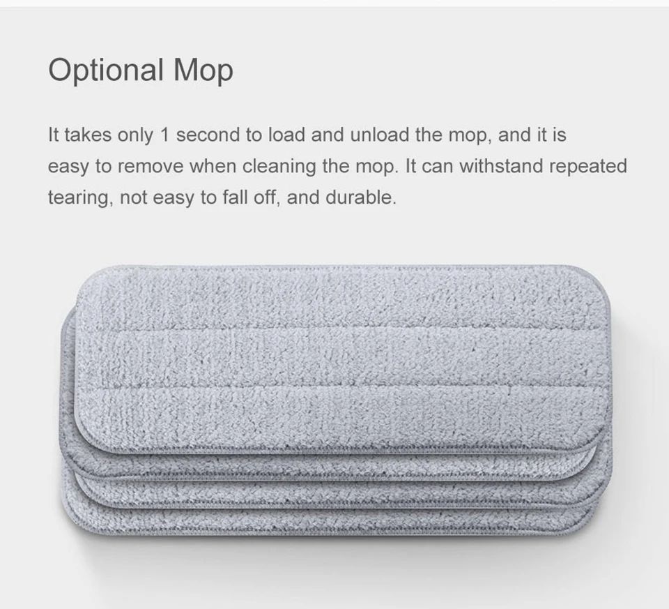 Original Xiaomi Deerma Water Spraying Sweeper Mijia Floor Cleaner Carbon Fiber Dust Mops 360 Rotating Rod 350ml Tank Waxing Mop  (24)