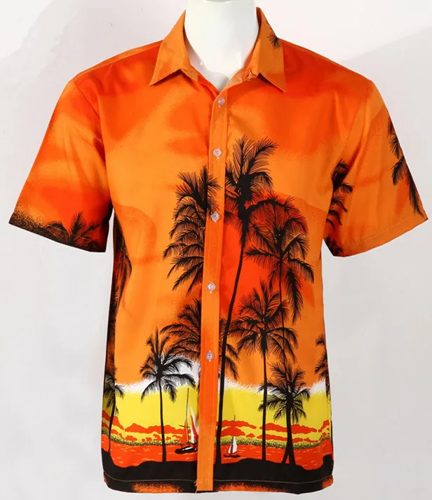 El topic de las camisas hawaianas Para-hombre-Hawaii-camisa-Beach-de-ocio-moda-Floral-Tropical-junto-al-mar-Camisas-hawaianas-estrenar