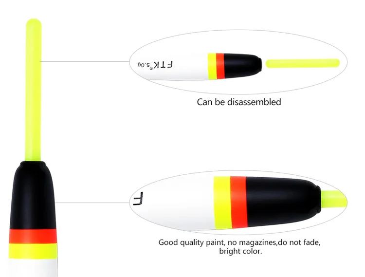 ФТК 5 шт./лот 2g, 3g, 4g 5g Световой из баргузинской ели Подставка-поплавок для Go Рыбалка на карпа 15,5-17 см световая палочка плавучий буй для рыболовные снасти