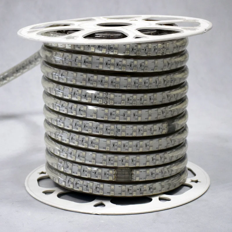 

5050 RGB LED Strip Light Waterproof AC220V Double Row 120LEDs/M 3M 5M 10M Color Changing LED Tape Lights with remote controller