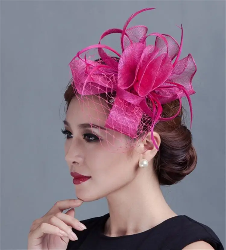Brand New Sinamay Hat Fascinator Feather Flower Hair Clip Wedding Brand New Sinamay Hat Fascinator Feather Flower Hair Clip Wedding Hats And Fascinators Bridal Accessories Chapeu Casamento In Fedoras From Women S