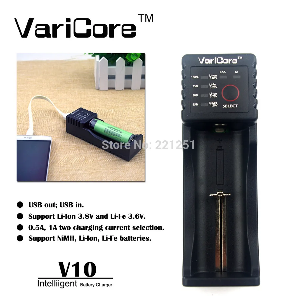 Новый оригинальный литиевый аккумулятор varicore V10 1 2 в 3 7 85 В AA / AAA 18350 26650 10440 18650 14500