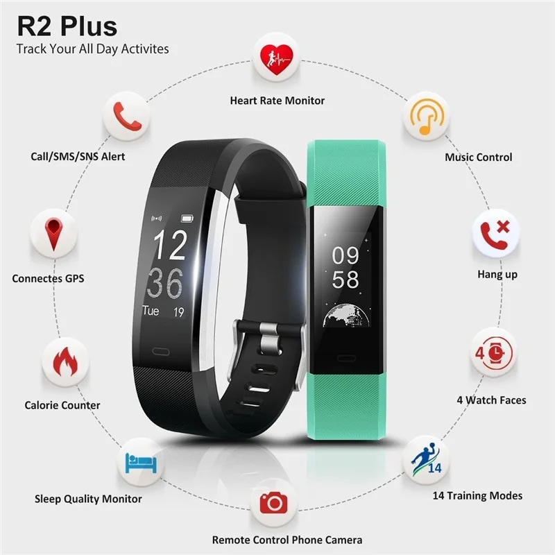 ID115 Plus Sport Smart Watch Bluetooth Call Reminder Fitness Sport Tracker Bracelet Heart Rate Smart Band Watch for ios android