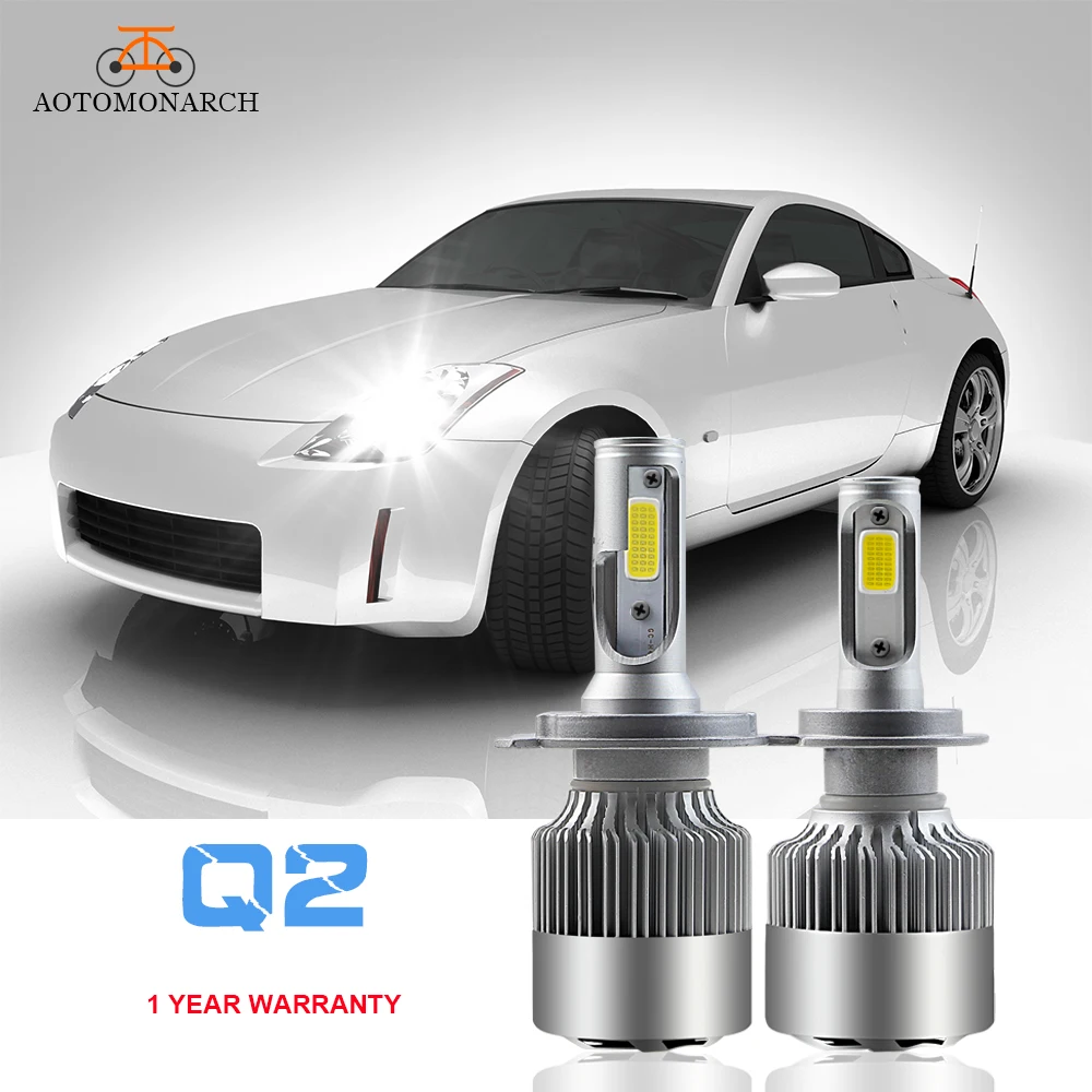 2 шт. Автомобильные светодиодные лампы H7 H4 H1 H3 H8 H9 H11 9005 9006 880 H27|headlight h7 led|led h4h27 led lamp |