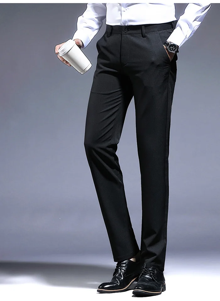 Новинка весны для мужчин's брюки для девочек повседневное хлопок длинные прямые брюки мужчин модные летние мотобрюки бизнес костюм