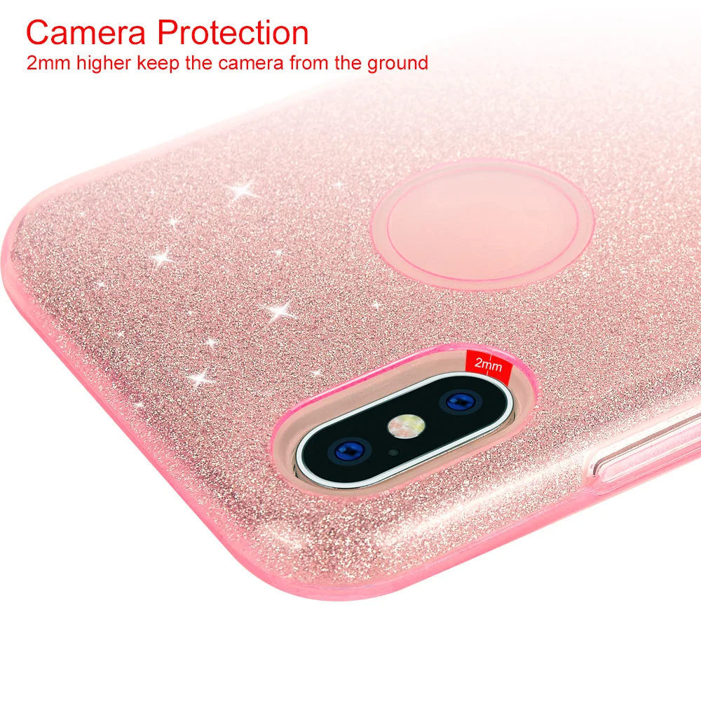 Ascromy 3 в 1 блестящий чехол для телефона Apple iPhone XS MAX XR X 8 7 6 6S Plus роскошный ремешок