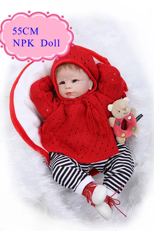 

Real Touch 55cm 22inch NPK Brand Silicone-Reborn-Baby-Dolls Lifelike Magnetic Pacifier Bebes Benecas Limited Edition Reborn Doll