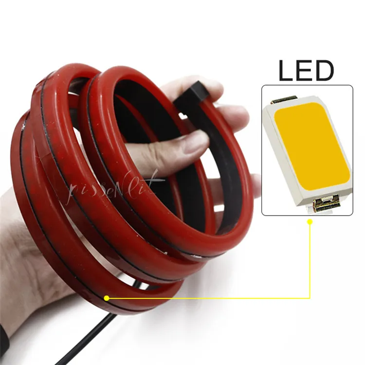 Car universal high brake light LED anti-collision warning light Modified brake light bar Rear glass decorative light14