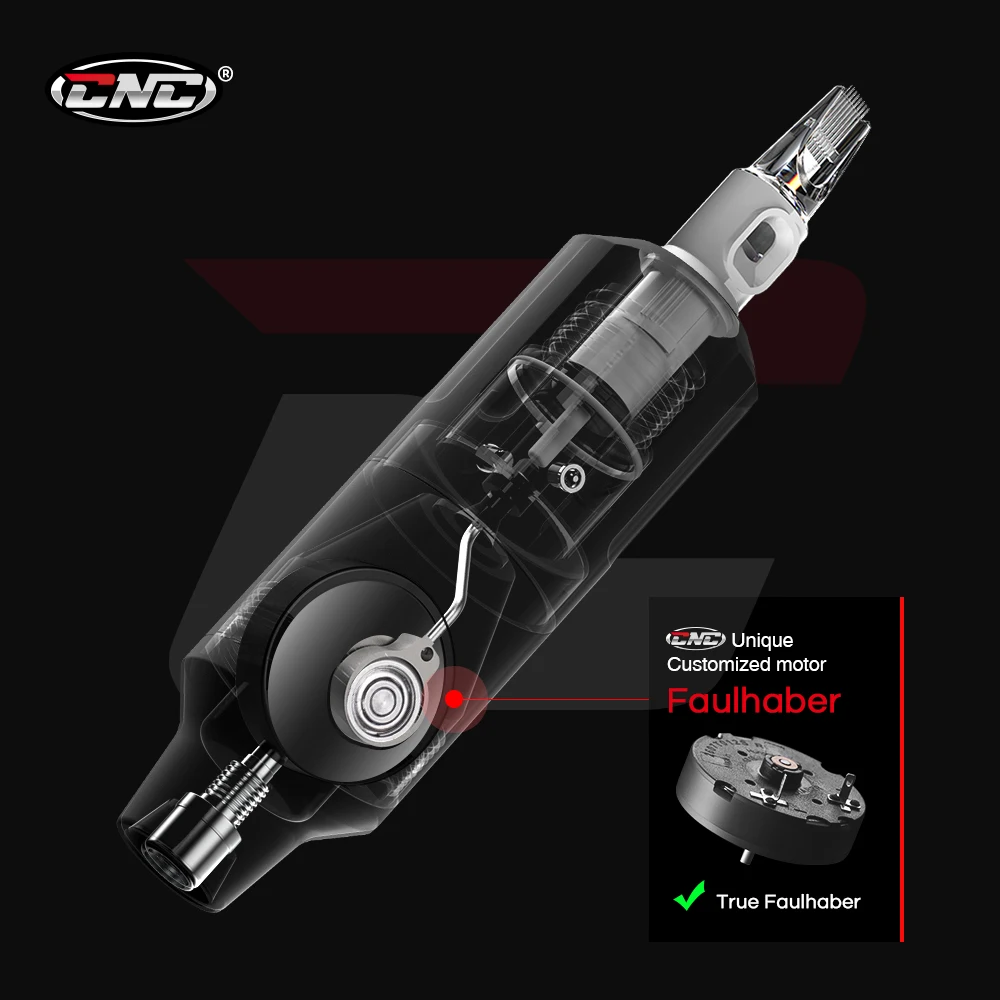 Cena CNC 2019 nowe krótkie pióro obrotowy nabój do tatuażu maszyna FAULHABER Motor RCA połączenie profesjonalnych artystów tatuażu