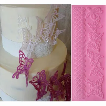 

Hollow butterfly Flower Lace Mold Cake Border Chocolate Cake 3D Mold Food Grade Silicone Mat Mould Cake Decoration Tools