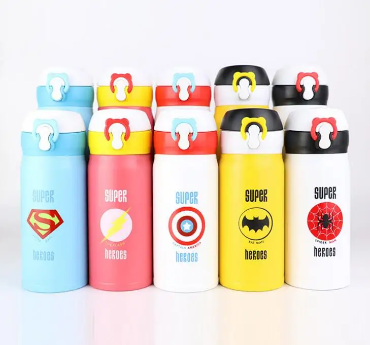 350 500ML Cute Cartoon garrafa termica thermo mug Thermos Stainless Steel Vacuum Flask for Kids Girls