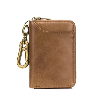 

Car key bag genuine leather men's business universal door lock bag key holder wallet multi-card holder convenient coin purse