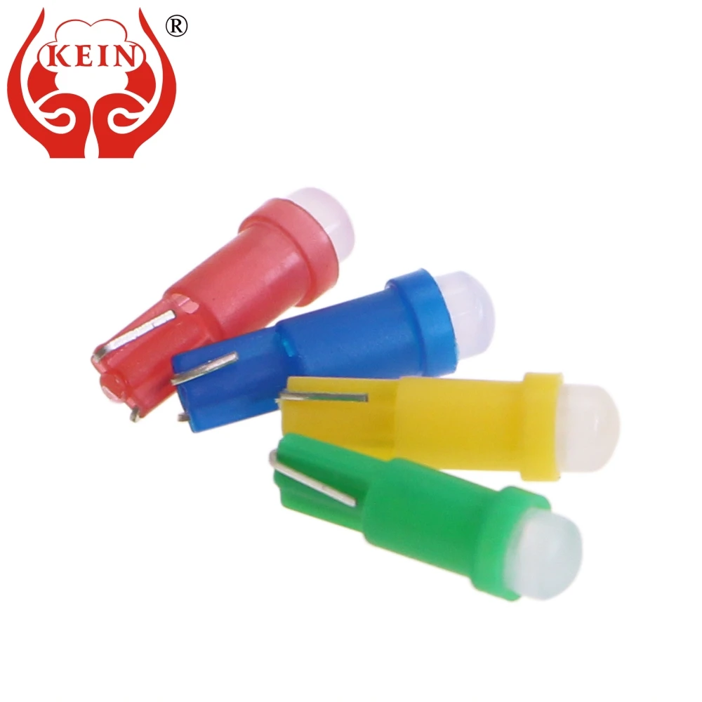 

KEIN 100PCS w3w cob t5 led blub 12V led Car Auto Neo Wedge Instrument panel Dashboard Cluster Gauge Interior T5 light lamp white