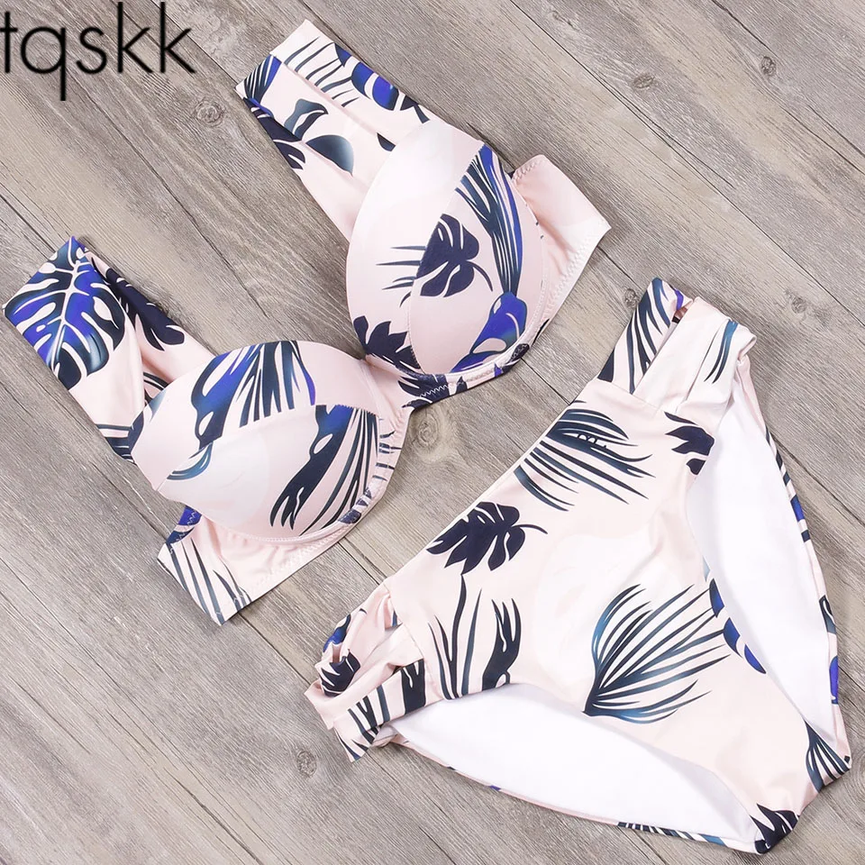 

TQSKK 2019 Push Up Bikini Swimwear Women Swimsuit Beachwear Summer Cut Out Bathing Bikinis Swimwear Brazilian Underwire Biquini