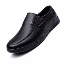 2016 Caballeros Zapatos de Los Hombres de Cuero Genuino Pisos Oxfords zapatos hombres de Negocios de Cuero Zapatos Masculinos Hombres Padre Hombres Zapatos 826-825
