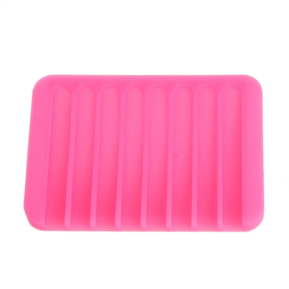 ARWDFG модная Коробка для мыла силиконовая Гибкая мыльница для мыла Ванная комната мыльница для мыла - Цвет: Розовый