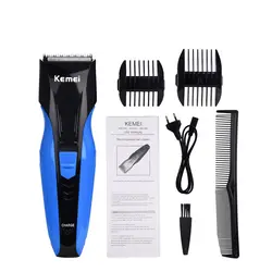 Kemei перезаряжаемые машинка для стрижки волос для мужчин Электрический Professional триммеры бритвы борода бритья резка Маши