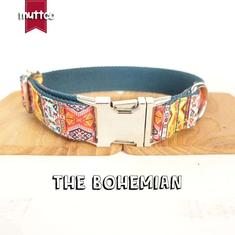 

10pcs/lot MUTTCO wholesale handmake beefy timeproof dog collar THE BOHEMIAN creative ethnic style dog collars 5 sizes UDC050