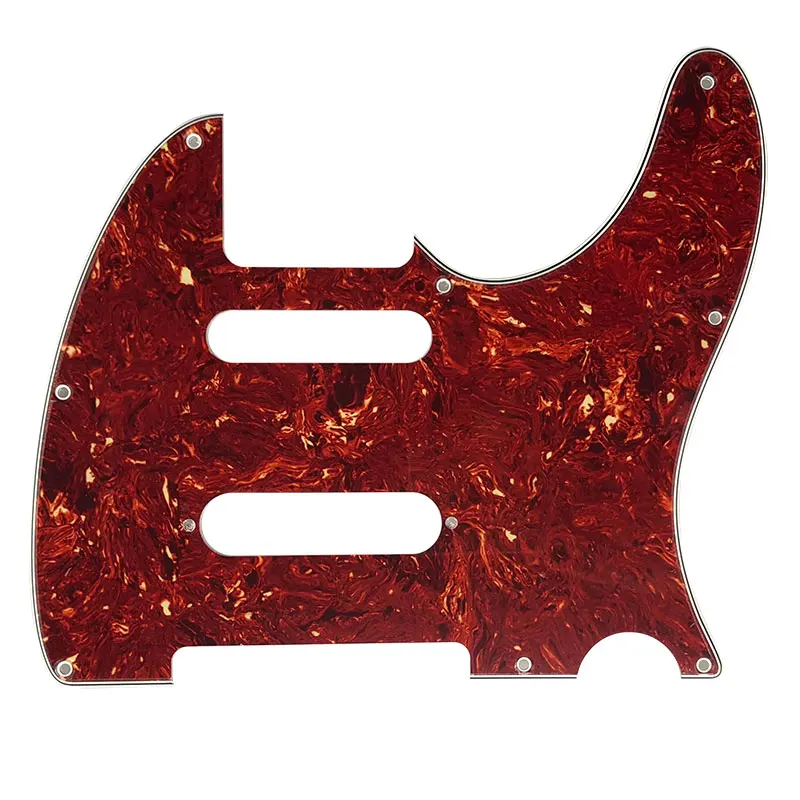 Pleroo Custom Guitar parts-для США Nashville 62 Tele telecaster Guitar pick guard с шипами - Color: 4Ply red Tortoise