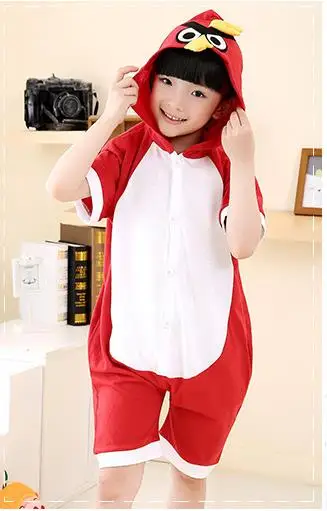 Cartoon Anime Red Bird Cosplay Costume Summer Jumpsuit Short Sleeve kids Animals Bird Pajamas Pyjamas Onesie Children Sleepwear Cartoon Anime Red Bird Cosplay Costume Summer Jumpsuit Short Sleeve kids Animals Bird Pajamas Pyjamas Onesie Children Sleepwear