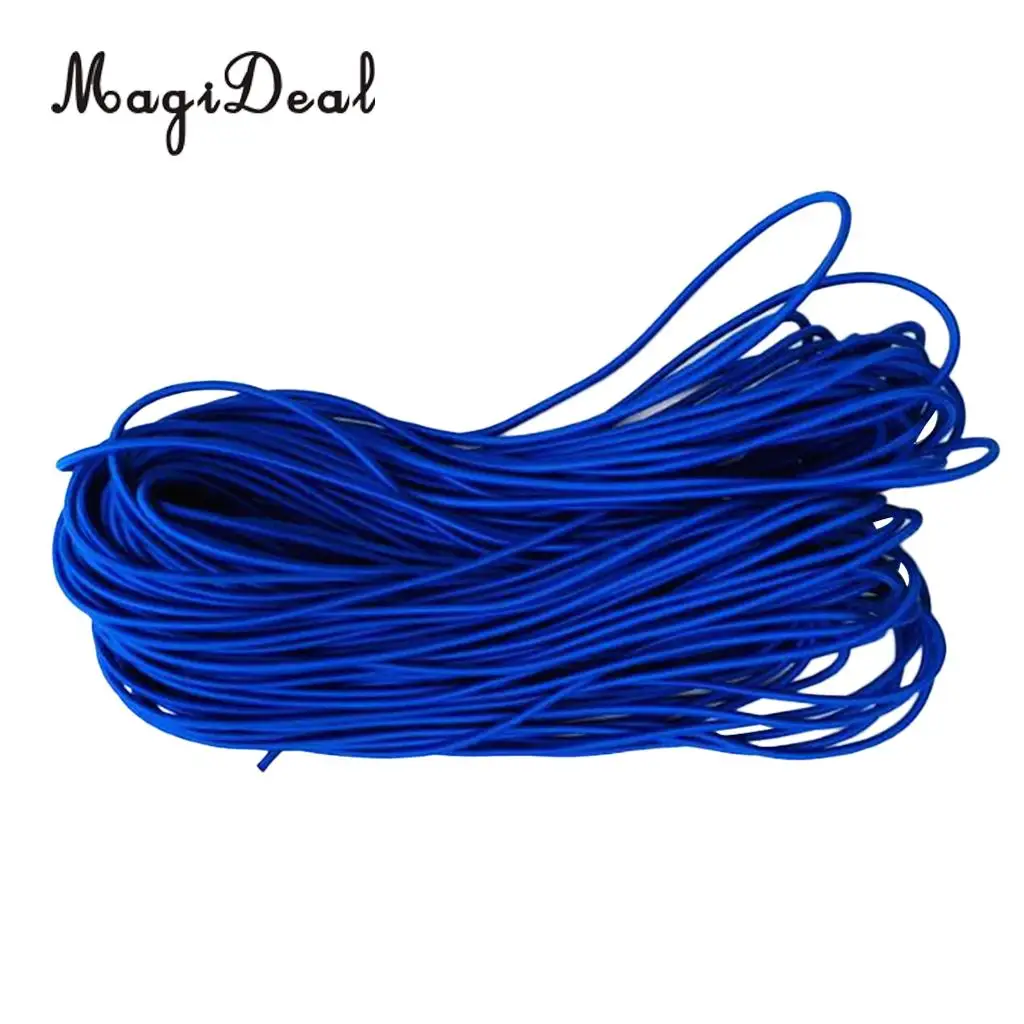 MagiDeal Durable 6mm Blue Elastic Shock Bungee Cord Rope Tie Down String for Marine Kayak Canoe Boat 1/2/30/50m Surf Boards