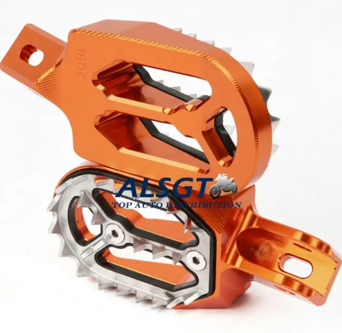 Для KTM 50 65 85 105 250 144-150 SX 50SX 65SX 85SX 105SX 250SX 144SX 150SX 145SX ЧПУ подножки Байк подножки отдыхает педаль - Цвет: Orange