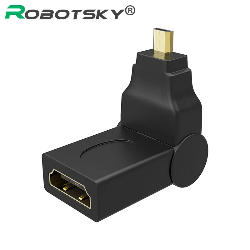

HDMI female to Micro HDMI Adapter converter for tablet pc tv Camera mobile phone 180 degrees angle 1080p 1.4v hdmi adapter