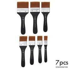 Прямая, деревянная ручка, инструмент, 7 моделей, нейлоновая краска для волос, краска для краски, акварельная Большая кисть для искусства раскрашивания, кисть для рисования, ручка для творчества, аксессуар