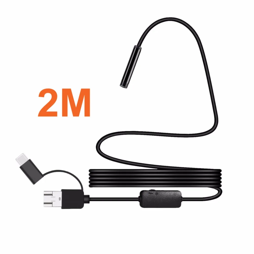 8 мм USB 3-в-1 эндоскопа Micro Тип usb-c 2/3. 5/5/10 м 1200P HD Borescope Водонепроницаемый IP68 USB видеонаблюдения с защитой от воды Камера