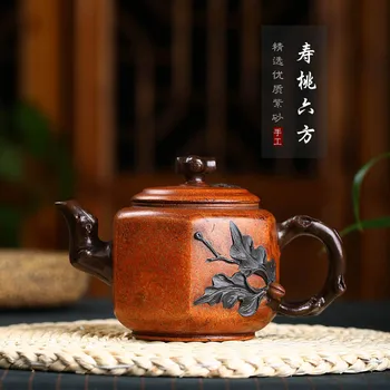 

Wholesale yixing handmade tea set purple clay teapot chinese kung fu zisha teapot for brewing tea da hong pao gift custom