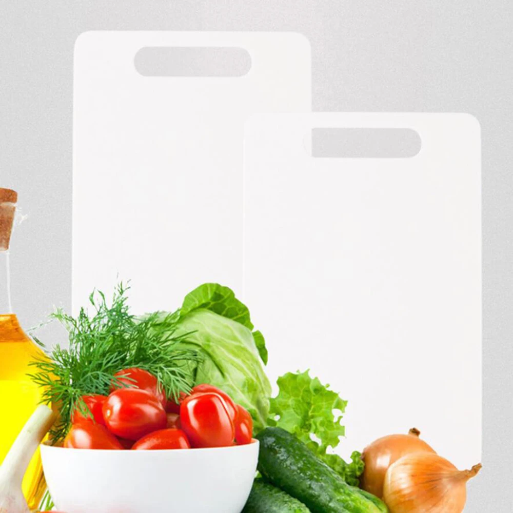 

1PC White Kitchen Household Fruit Polyethylene Resin Plastic Large Cutting Chopping Board Knife Mildew Proof PP Blocks 250gE