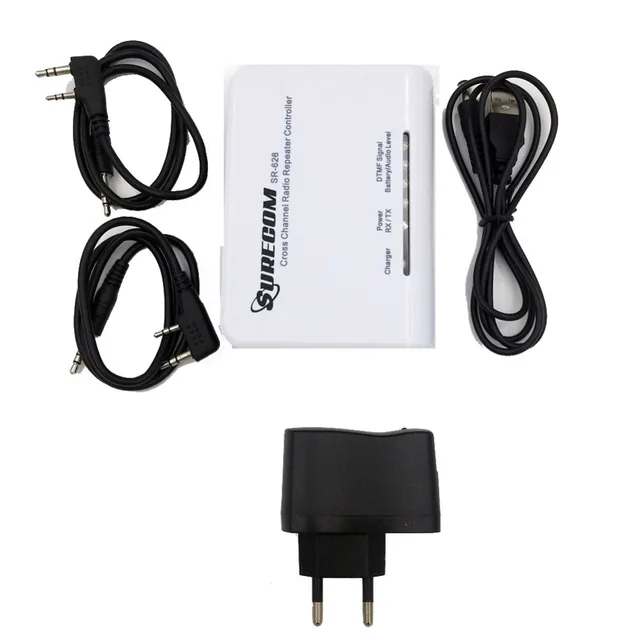 Surecom SR-628 Cross Band Duplex Repeater Controller for Walkie talkie Two way radio With K1 plug connection cables included