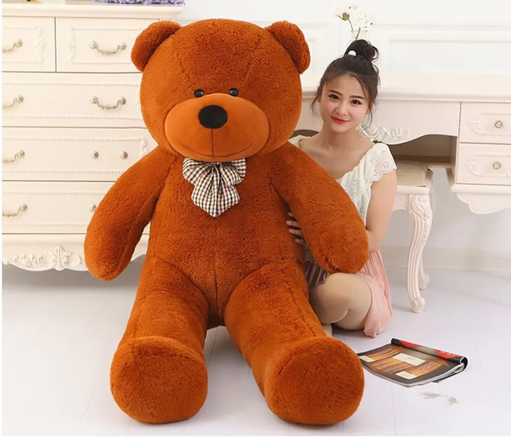 1 шт. 80 см гигантский Kawaii Teddy Bear супер мягкие плюшевые игрушки мягкие пушистые медведь Популярные куклы Рождественские подарки для детей