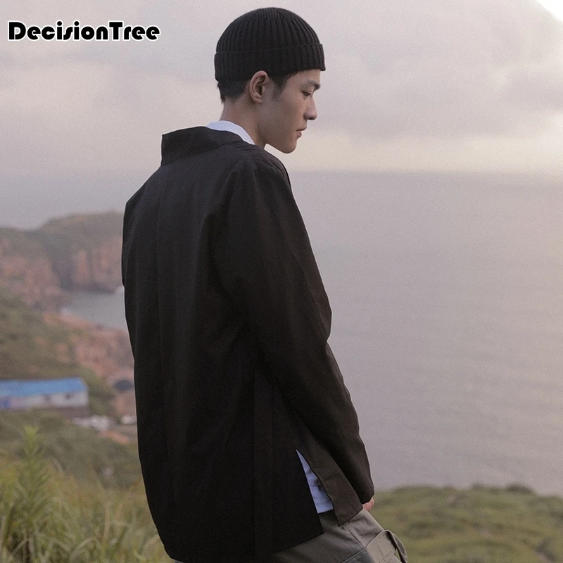 2019 summer mens kimono japanese clothes streetwear casual west kimonos jackets harajuku japan style cardigan outwear