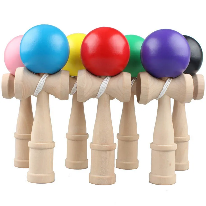 Резиновый эластичный матовый меч кендама мяч Профессиональная деревянная игрушка искусный мячик для жонглирования игра детская игрушка цвет в ассортименте