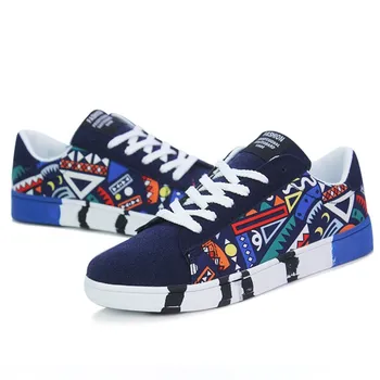 

Fashion Men Shoes Graffiti Printing Vulcanized Shoe Students White Shoes Spring Autumn Casual Masculino Adult Shoe Unisex