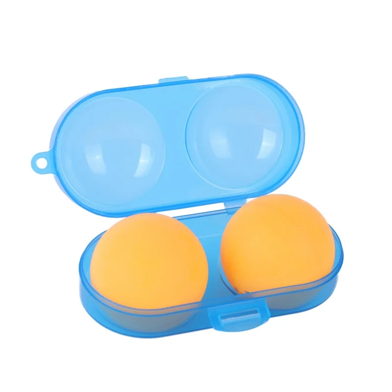 Portable Table Tennis Container Box PP Plastic Key Chain Tool Storage Case For 2 Ping Pong Balls Sports Training Accessories