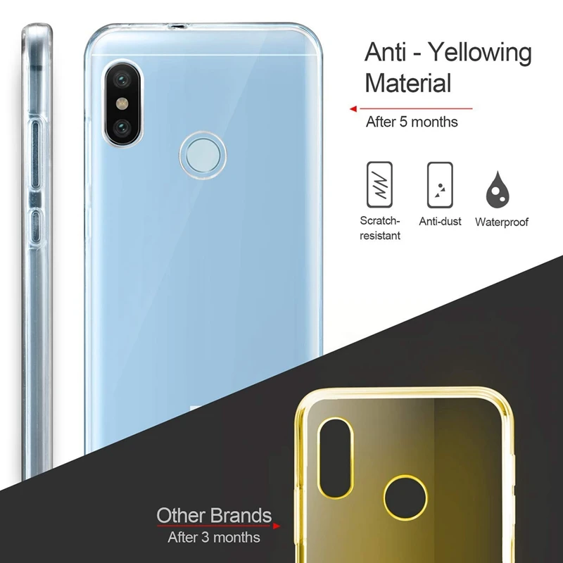 Новый чехол с защитой на 360 градусов для Xiaomi Redmi Note 7 6 5 4 Pro 5A Prime 6A 4X Mi A1 A2 Mi8 Lite Pocophone F1