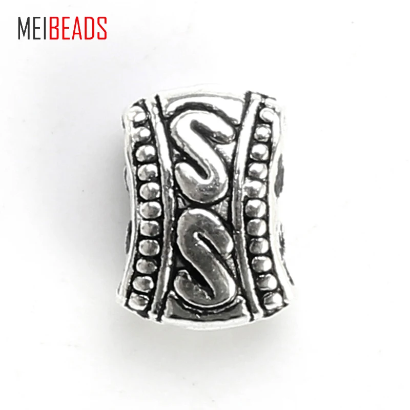 Винтажные бусины MEIBEADS из цинкового сплава антикварные прямоугольные