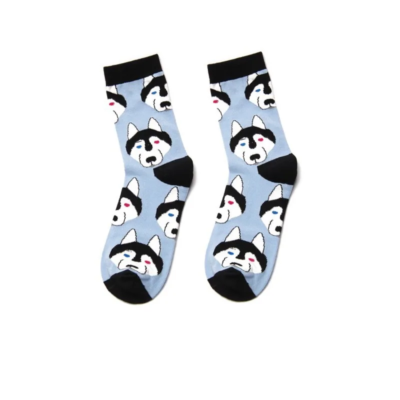 Harajuku/мужские носки из чесаного хлопка, милый сумасшедший, счастливый, с рисунком, Sokken, розовый, милый, забавный, новинка, Kawaii, собака, банан, счастливые носки - Цвет: 11