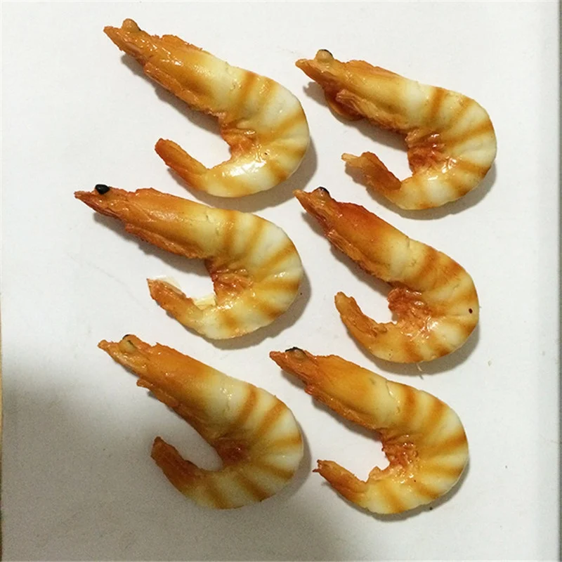 2pcs/lot Simulation Food Simulated Base shrimp model Seafood Simulation