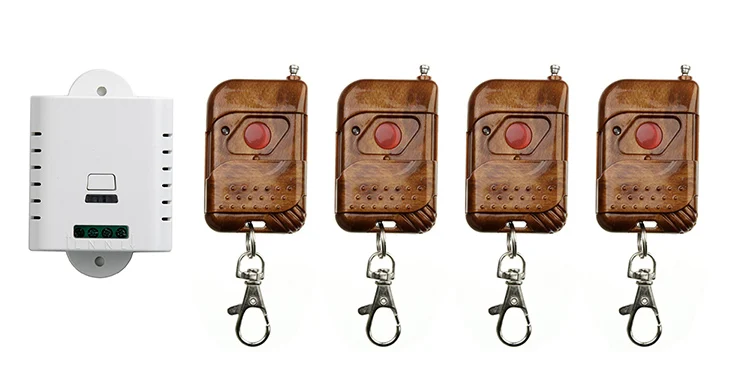

85V 110V 120V 220V 250V 1CH 1* Receiver +4* Transmitter RF Wireless Remote Switch teleswitch Momenrary Toggle Latched Adjustable