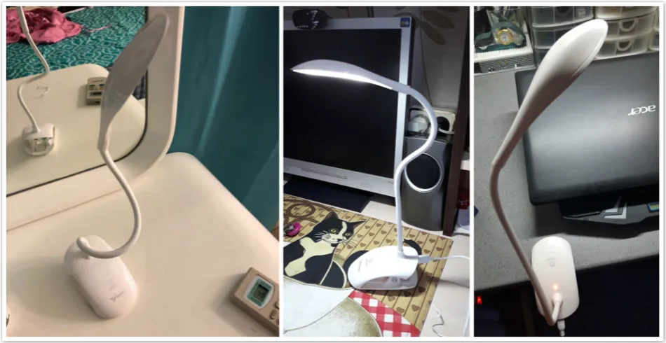 Desk lamp- USB- led- Ta-ble Lamp- 14 LED Table lamp with Clip Bed- Reading book Night Light- LED- Desk lamp 5