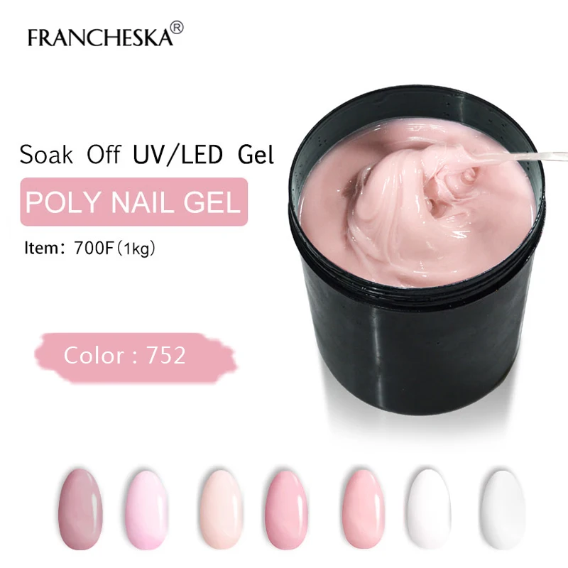 

Camouflage Gel Polygel 1KG Finger Nail Extension Poly Gel Polish Cover UV Gel jelly transparent pink clear white builder quickly