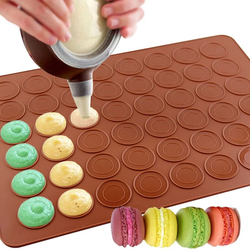 1Pc Silicone Macaron Baking Mat Nonstick Pastry Oven Bakeware Sheet