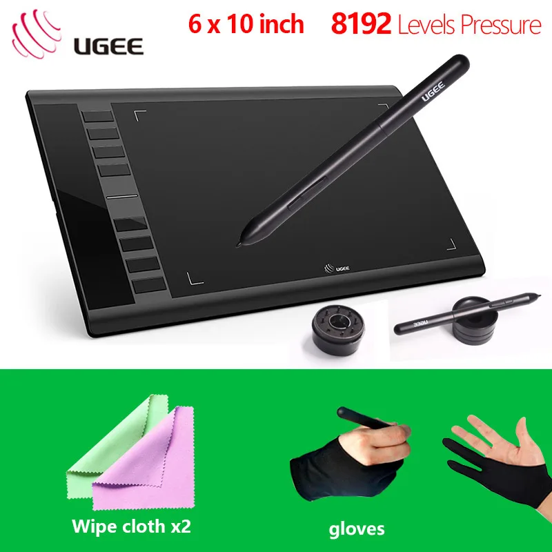 Ugee new M708 Digital Graphics font b Tablet b font 10x6 Painting Pad 8192 Level pressure