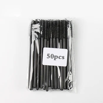 

50Pcs/Pack Disposable Eyelashes Brushes Mascara Wands Applicator Wand Brushes Eyelash Comb Brushes Spoolers Makeup Tools