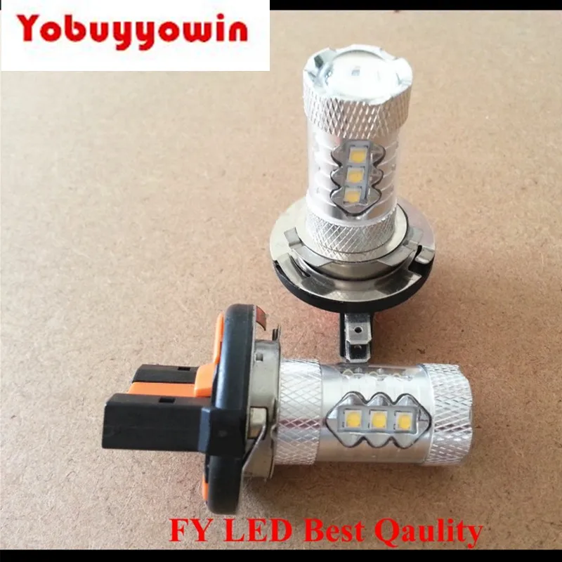 Бесплатная доставка 2 шт. Weiss 6000K LED H15 PWY24W 80 Вт Canbus Abendlicht 12 В/24 В для udi BMW Mercedes Volkswagen|led