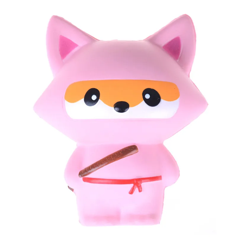 Mskwee мультяшное животное Jumbo 14 см Kawaii Ninja Fox мягкое медленно поднимающееся антистрессовое детское сжимающее игрушка Забавные милые