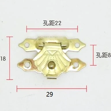 100 шт. 18*29 мм латунные Золотые Бронзовые защелки Засов застежка пряжка крюк небольшой аппаратный замок защелки ювелирные изделия деревянная коробка мебель ар-деко
